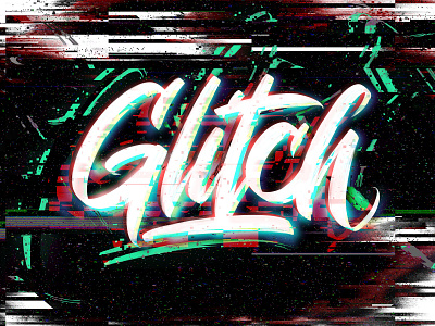 Glitch Lettering calligraphy design glitch glitch art handlettering lettering logo logodesign logotype typography