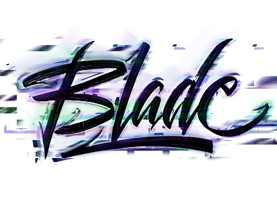 Blade Glitch Lettering