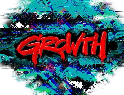 Growth calligraphy design glitch glitchart lettering lettering art logodesign logotype typography