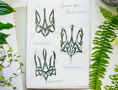Ukrainian Herbarium of coats calligraphy lettering logodesign logotype typography ukraine