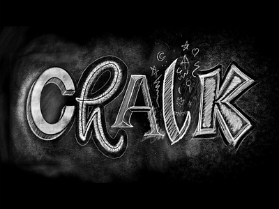 Chalk lettering brushes test