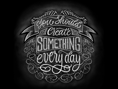 Create Something Chalk lettering calligraphy chalk chalk lettering lettering logodesign procreate procreate brushes typography
