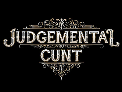 Judgemental Cunt debut handlettering lettering logotype typography