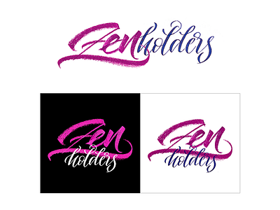 Zenholders calligraphy lettering logodesign logotype typography