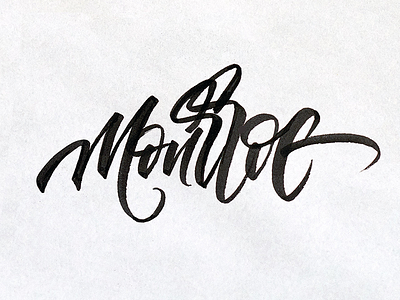 Monrroe calligraphy design lettering logo logodesign logotype print typography