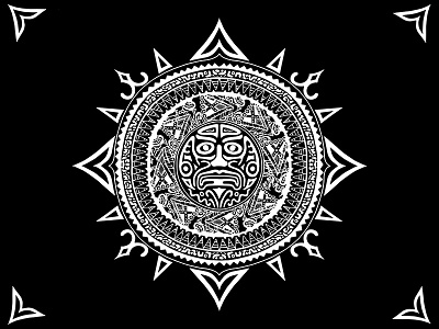 Emblem of the Sun aztec azteca design ethnic inca logo logodesign logotype magic mayan spell tattoo tribal witchcraft