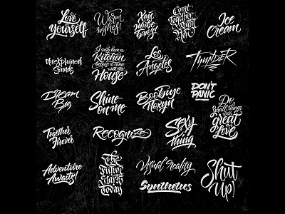 Lettering set 2 branding calligraffiti calligraphy design graffiti handlettering illustration lettering logo logodesign logotype print skecth typography vector