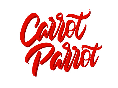 Carrot Parrot calligraphy design handlettering illustration lettering logo logodesign logotype print typography vector