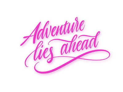 Adventure lies ahead calligraphy design illustration lettering logo logodesign logotype print typography