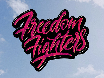 Freedom Fighters calligraffiti calligraphy design handlettering lettering logo logodesign logotype print typography