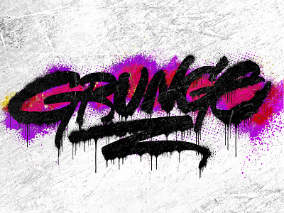 GRUNGE calligraphy design graffiti grunge handlettering lettering logo logodesign logotype print