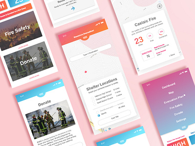 Evac App UI app branding design digital interface iphone x ui web