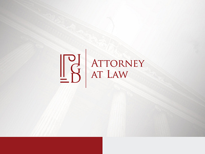 Attorney Logo attorney law company court greek pillar icon justice law firm lawyer logo logo design logotype red