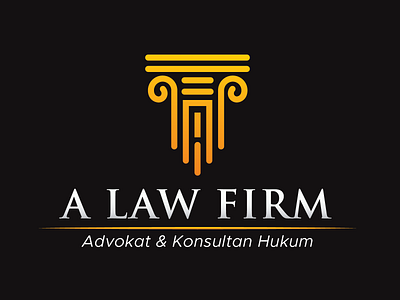 "A" Law Firm Logo attorney fresh gold greek idea law firm lawyer logo logo design pillars