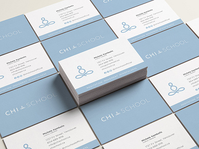 Chi School Business Card design brand branding business cards design graphic design logo