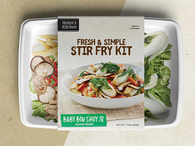 Sleeve package design for a meal kit graphic design meal kit package design print design