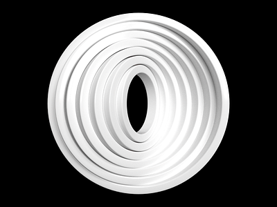 O — Letter 36days 36daysoftype 3d blackandwhite blender3d brutalism cgi design illustration minimalism typography