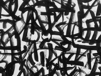 Expressive Type black brush calligraphy crazy dynamic expressive hand made type typography white
