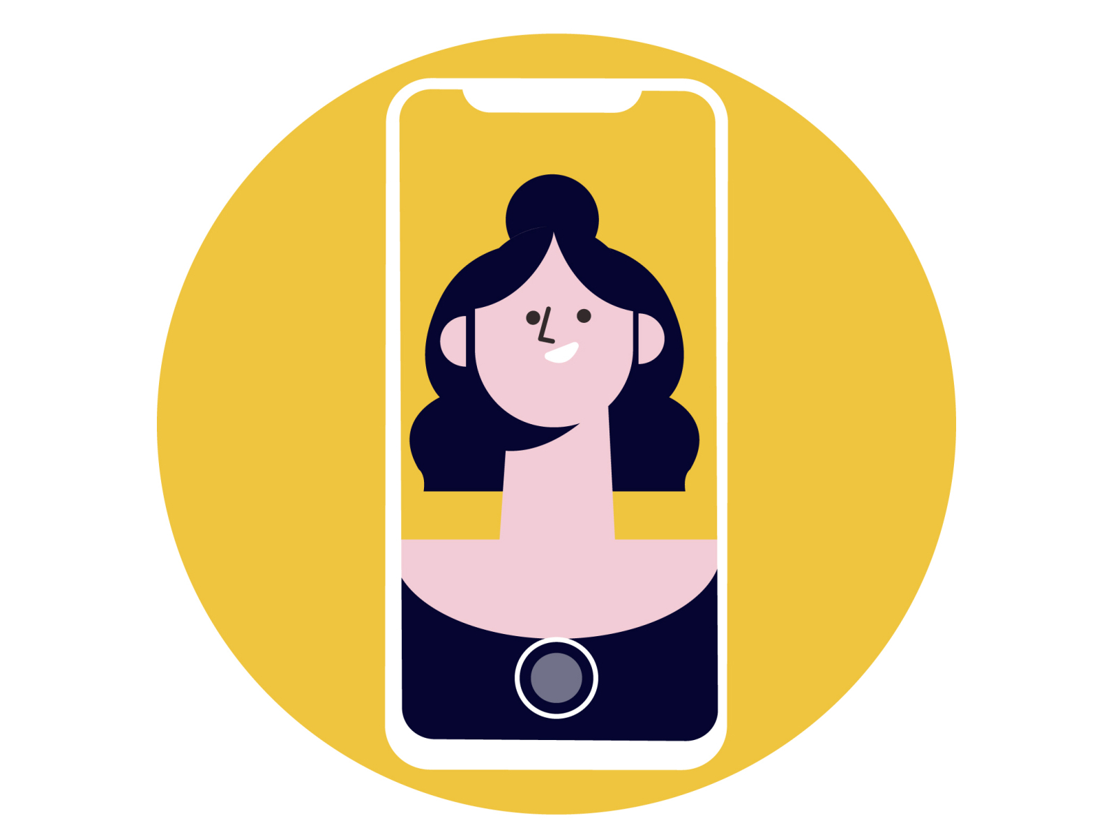 women selfie vector by Sadie on Dribbble