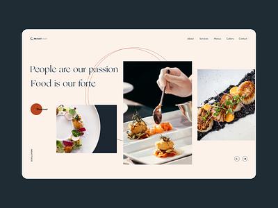 Private Chef site concept branding design food restaurant ui web