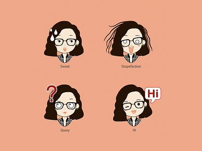 Daily Expression emoji emoticon expression illustration paint
