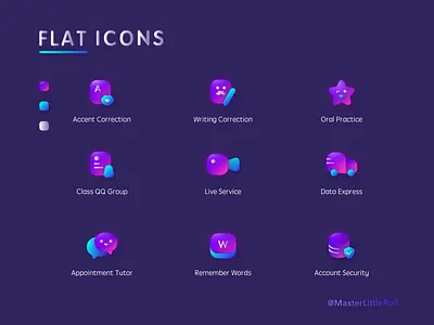 Flat icons 1 contrast contrast colors creative defining flat flat icon glyph icon icons vector