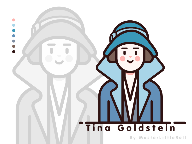 Fantastic Beasts_Tina Goldstein moviecharacter movie draw vectorwork vectorillustration figuredrawing girl figure fantastic beasts drawing character vector illustration