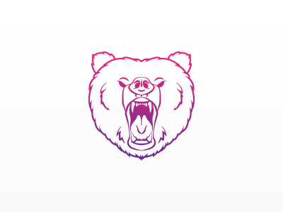 Roaring Bear Head illustration