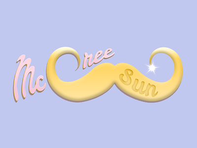 McCree Sun Logo branding design logo mccree mccree sun mustache overwatch pastel soft sun twitch