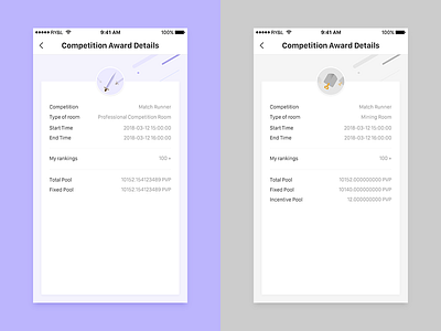 UI-Competition Award Details award color finance gray icon purple shovel sword ui