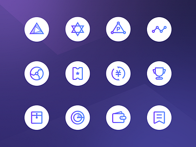 PVPChain-Icon blue color game icon purple