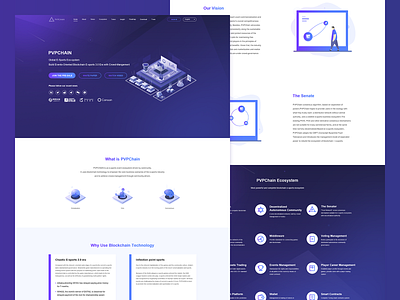 Web-PVPChain 2.5d block chain blue color game icon illustration purple ui web