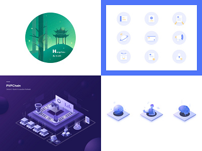 2018 blue color game icon illistration purple ui