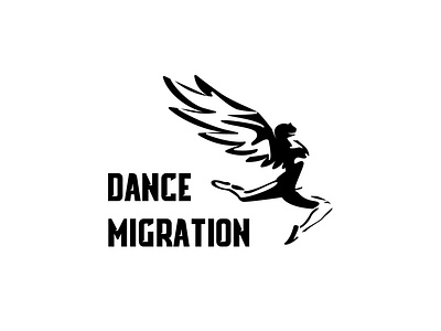Dance Migration dance logo wing wings woman
