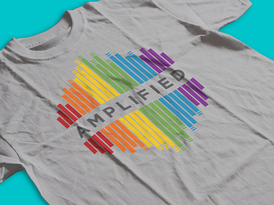 Pride AMPLIFIED color logo pride pride month rainbow shape vector