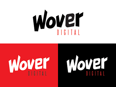 Wover Digital agency black branding digital red white wover wow
