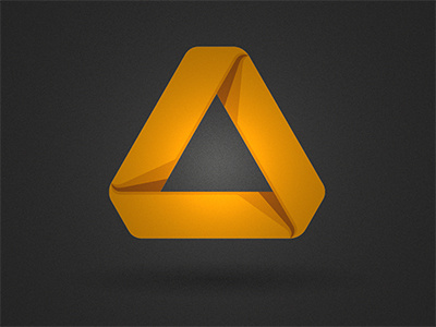 Infinite triangle dark infinite logo orange triangle
