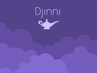 Djinni Visual UI Concept app clouds djini genie purple ui ux