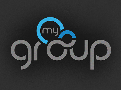 myGroup blue brand circle dark gray group illustrator logo round typo typography