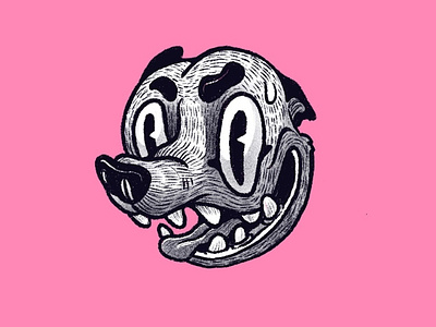 woof art character design head illustration procreate wolf