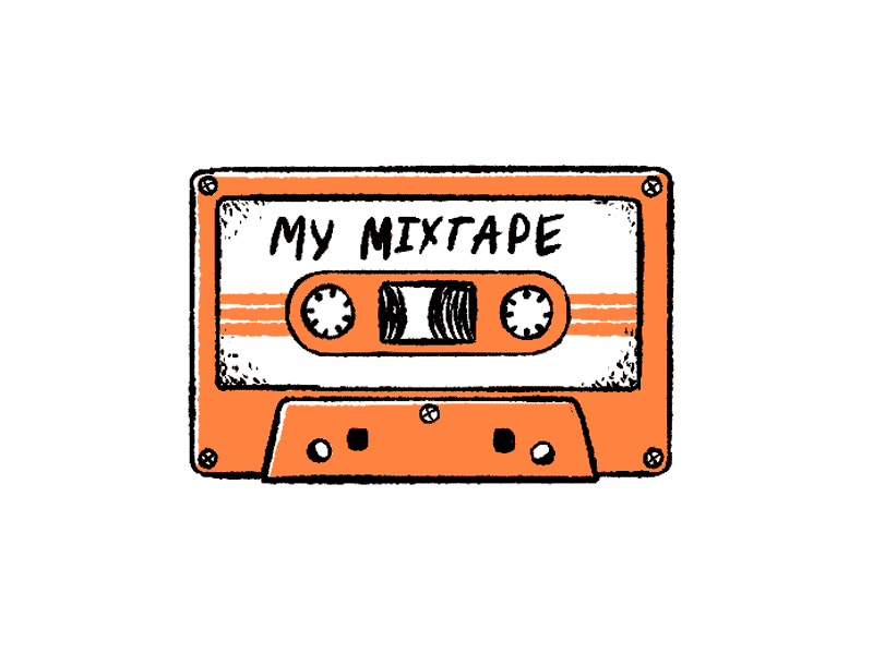 My mixtape 90х cassette cassette tape ginger music old orange retro retrowave tape