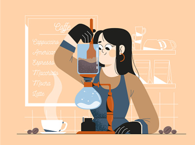 Coffee characterdesign coffee coffemaking illustration