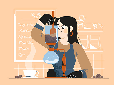 Coffee characterdesign coffee coffemaking illustration