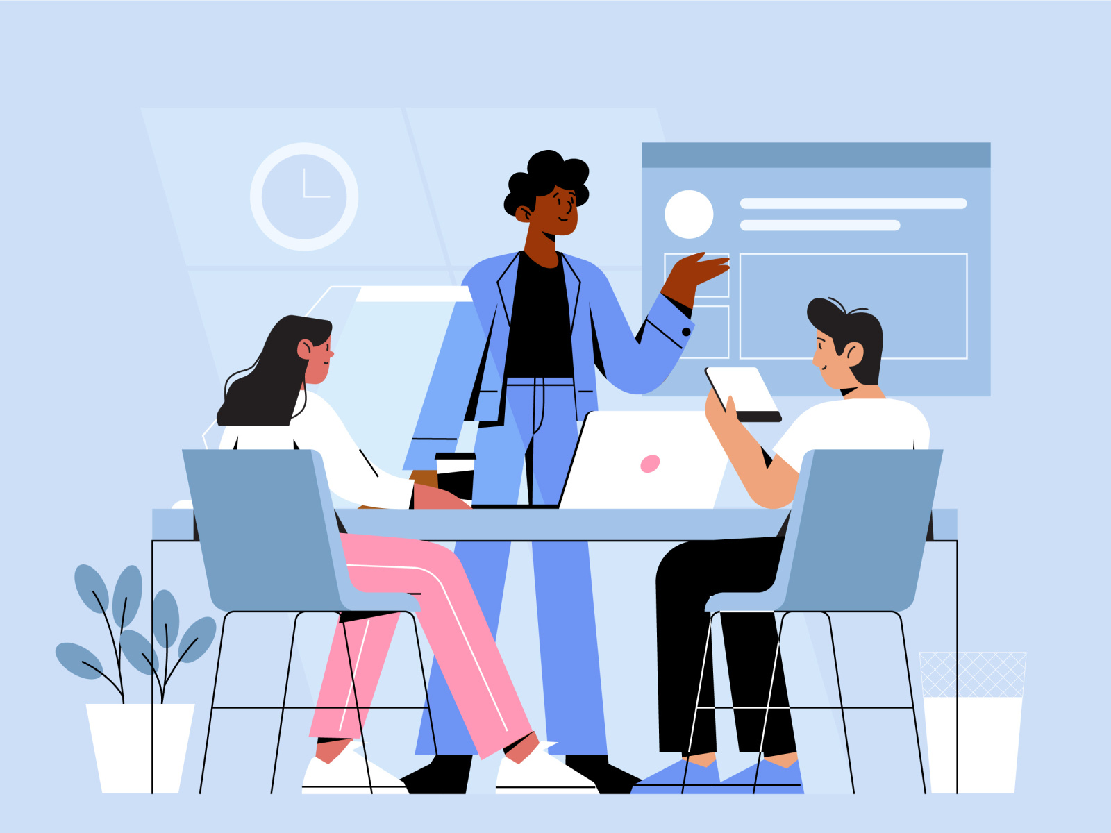 Business meeting by Karina on Dribbble