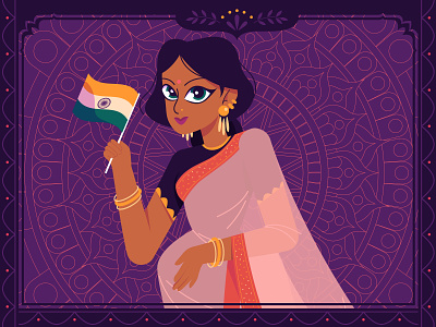 India_Independence day characterdesign illustration independenceday india