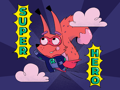 Randy Superhero characterdesign illustration rendy squirrel superhero