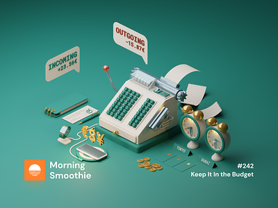 Keep It In the Budget 3d bill blender blender3d cash check checkout coin design diorama illustration isometric isometric illustration logo low poly money pay payment payment app payments