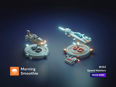 Speed Matters 3d 3d art 4g 5g blender blender3d diorama future futurism futuristic highway hover illustration isometric isometric design isometric illustration low poly space spaced