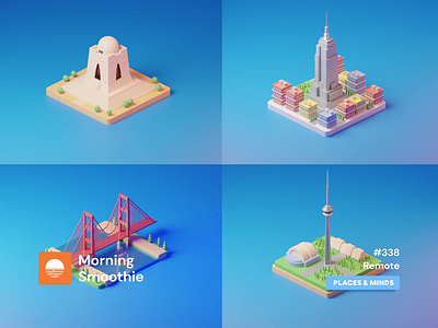 Remote 3d 3d art blender blender3d canada city illustration cityscape diorama illustration isometric isometric design isometric illustration karachi low poly new york new york city pakistan san francisco toronto usa