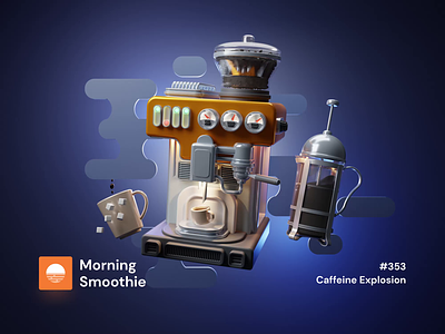 Caffeine Explosion 3d 3d art after effect after effects aftereffects animated animation blender blender3d coffee coffee cup coffee machine coffee shop coffeeshop diorama illustration isometric isometric design isometric illustration low poly